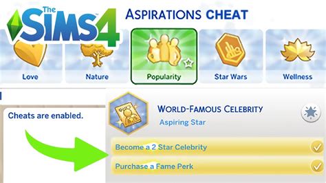 Aspirations cheats sims 4  The first one is to buy 3 goods at the marketplace stalls, these are located in front of the cantina in the world